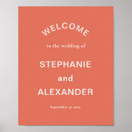 Eenvoudig Aangepaste Terracotta Welkom bij het Pos Poster