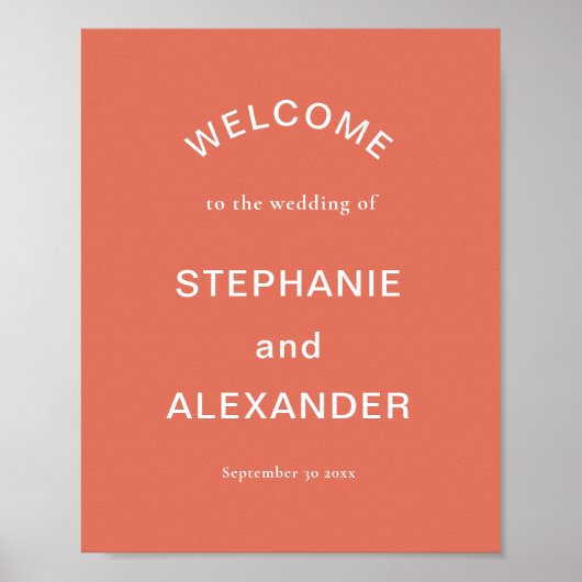 Eenvoudig Aangepaste Terracotta Welkom bij het Pos Poster (Voorkant)