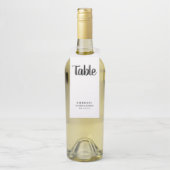 Eenvoudig Aangepaste Trouwreceptie Tafelnummer Flessenhanger (Op fles)