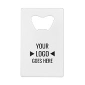 Eenvoudig aangepaste zakelijke Logo Creditkaart Flessenopener (Achterkant)
