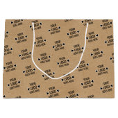 Eenvoudig aangepaste zakelijke Logo Groot Cadeauzakje (Voorkant)