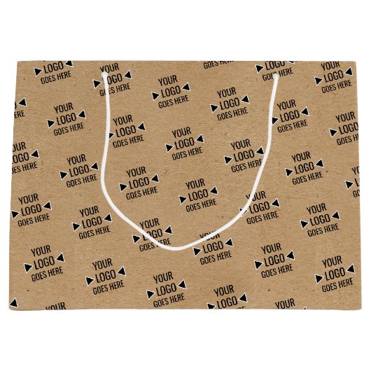 Eenvoudig aangepaste zakelijke Logo Groot Cadeauzakje (Voorkant)