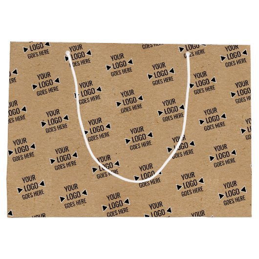 Eenvoudig aangepaste zakelijke Logo Groot Cadeauzakje (Achterkant)