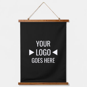 Eenvoudig aangepaste zakelijke Logo Hangend Wandkleed