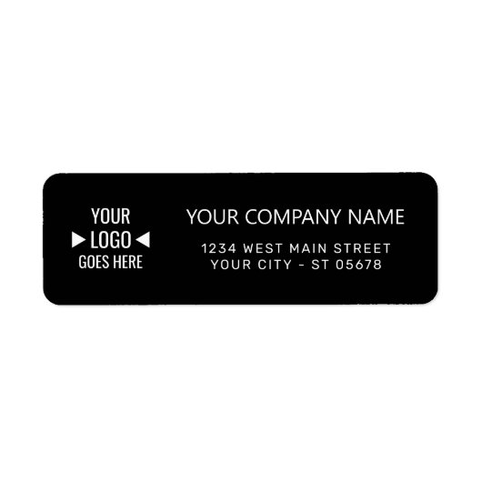 Eenvoudig aangepaste zakelijke Logo in zwart-wit Etiket (Voorkant)