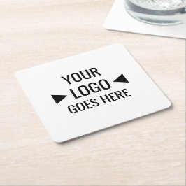 Eenvoudig aangepaste zakelijke Logo Kartonnen Onderzetters