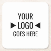 Eenvoudig aangepaste zakelijke Logo Kartonnen Onderzetters (Voorkant)