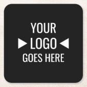 Eenvoudig aangepaste zakelijke Logo Kartonnen Onderzetters (Voorkant)