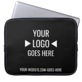 Eenvoudig aangepaste zakelijke Logo Laptop Sleeve (Voorkant)