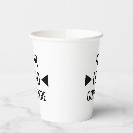 Eenvoudig aangepaste zakelijke Logo Papieren Bekers (Links)