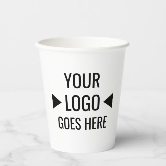 Eenvoudig aangepaste zakelijke Logo Papieren Bekers (Voorkant)