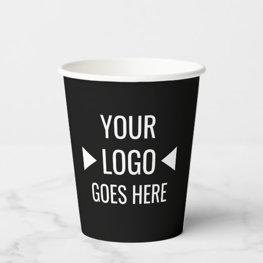 Eenvoudig aangepaste zakelijke Logo Papieren Bekers (Achterkant)