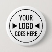 Eenvoudig aangepaste zakelijke Logo Ronde Button 7,6 Cm (Voorkant)