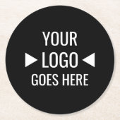 Eenvoudig aangepaste zakelijke Logo Ronde Kartonnen Onderzetter (Voorkant)