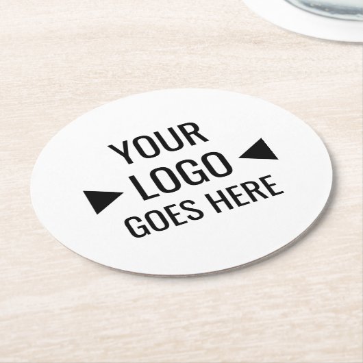 Eenvoudig aangepaste zakelijke Logo Ronde Kartonnen Onderzetter (Gebogen)