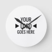 Eenvoudig aangepaste zakelijke Logo Ronde Klok (Voorkant)