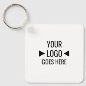 Eenvoudig aangepaste zakelijke Logo Sleutelhanger (Voorkant)