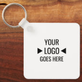 Eenvoudig aangepaste zakelijke Logo Sleutelhanger (Voorkant)