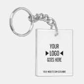 Eenvoudig aangepaste zakelijke Logo Sleutelhanger (Voorkant Links)