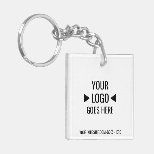 Eenvoudig aangepaste zakelijke Logo Sleutelhanger (Voorkant Links)