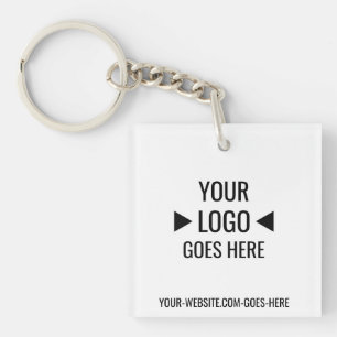 Eenvoudig aangepaste zakelijke Logo Sleutelhanger