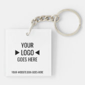 Eenvoudig aangepaste zakelijke Logo Sleutelhanger (Achterkant)