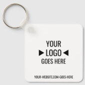 Eenvoudig aangepaste zakelijke Logo Sleutelhanger (Voorkant)