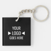 Eenvoudig aangepaste zakelijke Logo Sleutelhanger (Achterkant)