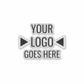 Eenvoudig aangepaste zakelijke Logo Sticker (Voorkant)