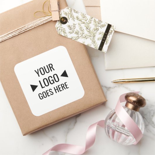 Eenvoudig aangepaste zakelijke Logo Vierkante Sticker (Geschenken)