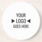 Eenvoudig aangepaste zakelijke Logo Zandsteen Onderzetter (Voorkant)