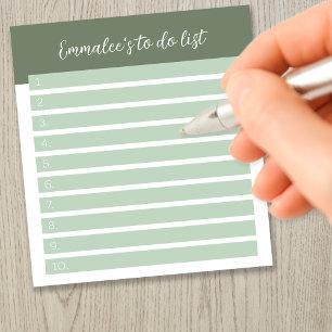 Eenvoudig Aanpasbaar Gelinieerd Genummerd Groen Notitieblok