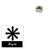 Eenvoudig aanpasbaar logo en slogan rubberstempel (Gestempeld)