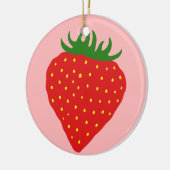 Eenvoudig aardbeien, aangepast versieren keramisch ornament (Links)