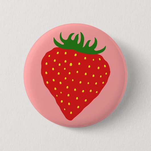 Eenvoudig aardbeienaangepaste knop ronde button 5,7 cm (Voorkant)