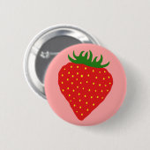 Eenvoudig aardbeienaangepaste knop ronde button 5,7 cm (Voorkant /achterkant)