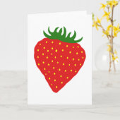 Eenvoudig aardbeienaangepaste wenskaarten kaart (Gele Bloem)