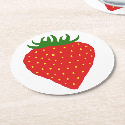 Eenvoudig aardbeienhoudende onderzetters (Gebogen)