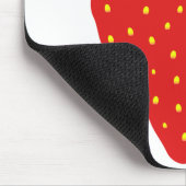 Eenvoudig aardbeienmousepad muismat (Hoek)