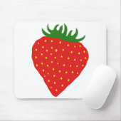 Eenvoudig aardbeienmousepad muismat (Met muis)