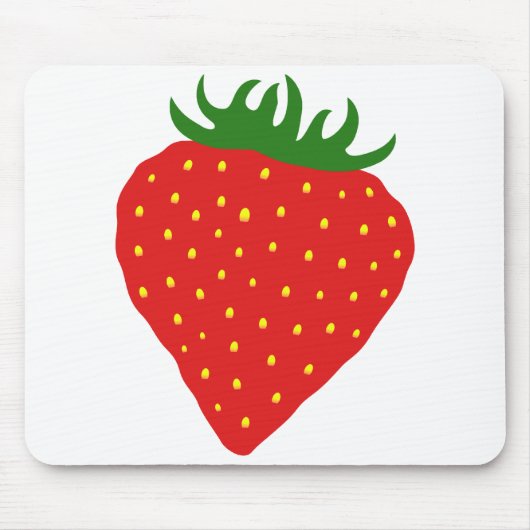 Eenvoudig aardbeienmousepad muismat (Voorkant)