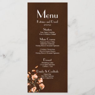 Eenvoudig aardbruin Oranje vederschap Menu