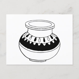 Eenvoudig aardewerk ontwerp briefkaart