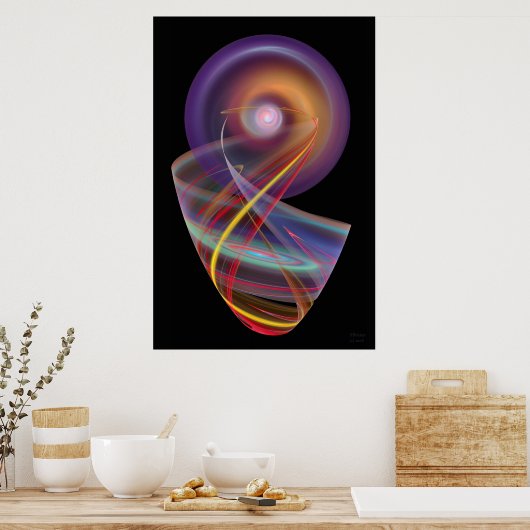 'Eenvoudig Abstract 012' Poster (Keuken)