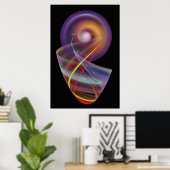 'Eenvoudig Abstract 012' Poster (Thuiskantoor)