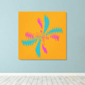 Eenvoudig Abstract berichtenpatroon met vlinder Canvas Afdruk (Insitu (Houten vloer))