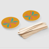 Eenvoudig Abstract berichtenpatroon met vlinder Handwaaier (Niet-gemonteerd)