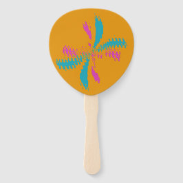 Eenvoudig Abstract berichtenpatroon met vlinder Handwaaier