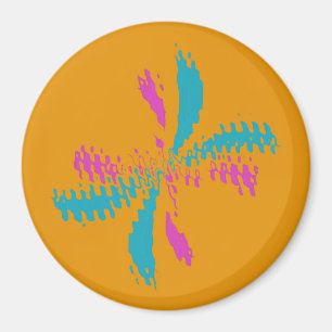 Eenvoudig Abstract berichtenpatroon met vlinder Magneet