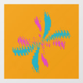 Eenvoudig Abstract berichtenpatroon met vlinder Raamsticker (Vel)